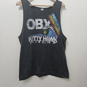 SPECTRA Men's Gray Graphic Tank Top Open Sleeve Size L